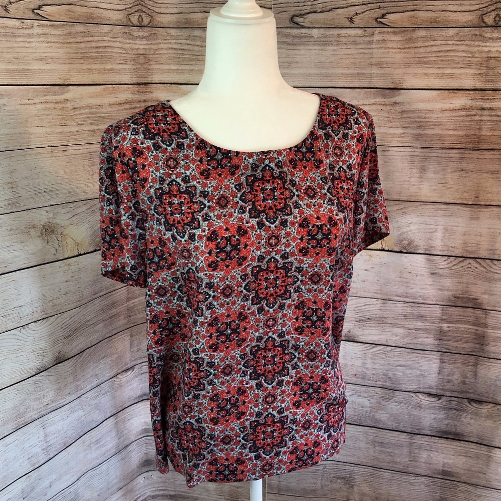 JCrew Factory Printed T-Shirt – Sky Red (M)